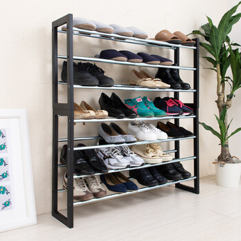 伸縮式シューズラック3段 送料無料-7