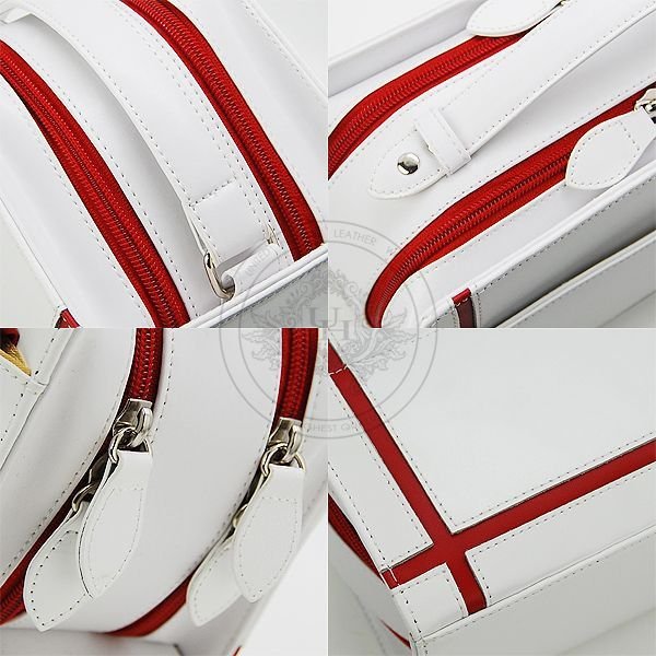 馬革クロスラインセカンドバッグ unitedHOMME UH-2175WH メンズポーチ本体ホワイト 3色展開 送料無料-2