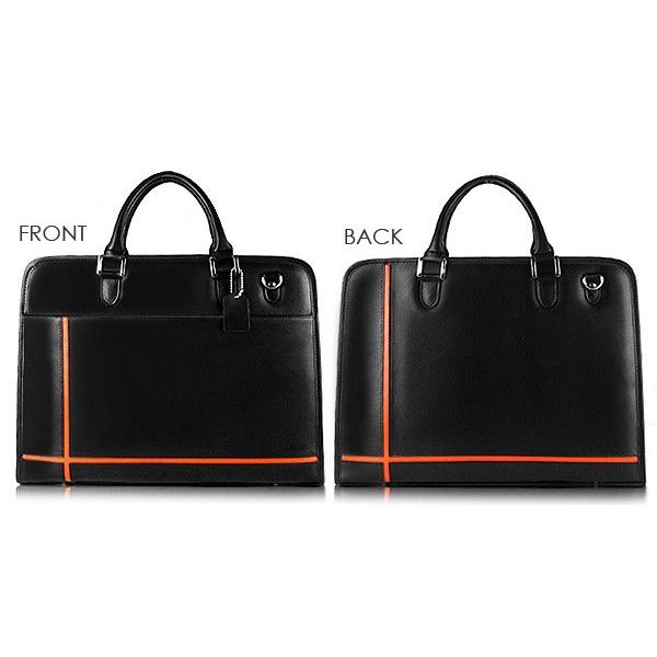 牛革クロスラインビジネスバッグ unitedHOMME UH-2079メンズブリーフケース 4色展開 送料無料-4