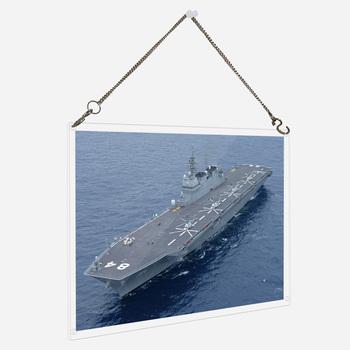 アクリル プレート 写真 海上自衛隊 護衛艦 DDH-184 かが デザイン スタンド 壁掛け 両用 送料無料-2
