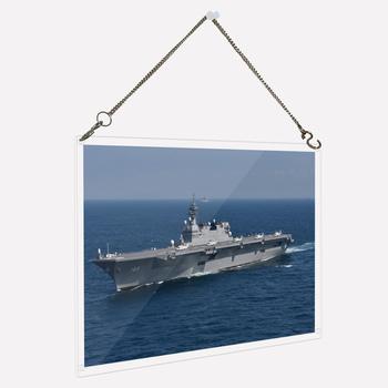 アクリル プレート 写真 海上自衛隊 護衛艦 DDH-183 いずも デザイン スタンド 壁掛け 両用 送料無料-2