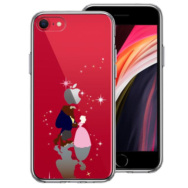 iPhoneSE ケース 第3世代 第2世代 クリア 美女と野獣 スマホケース 側面ソフト 背面ハード ハイブリッド 送料無料-0