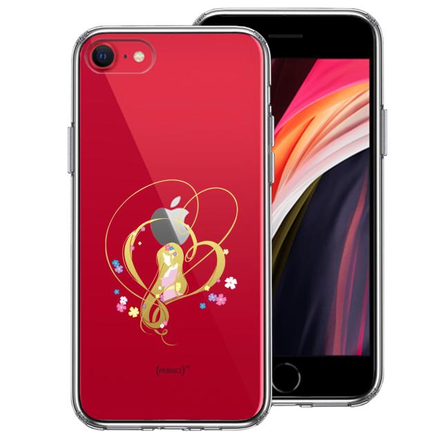 iPhoneSE ケース 第3世代 第2世代 クリア ラプンツェル 花 スマホケース 側面ソフト 背面ハード ハイブリッド 送料無料-0
