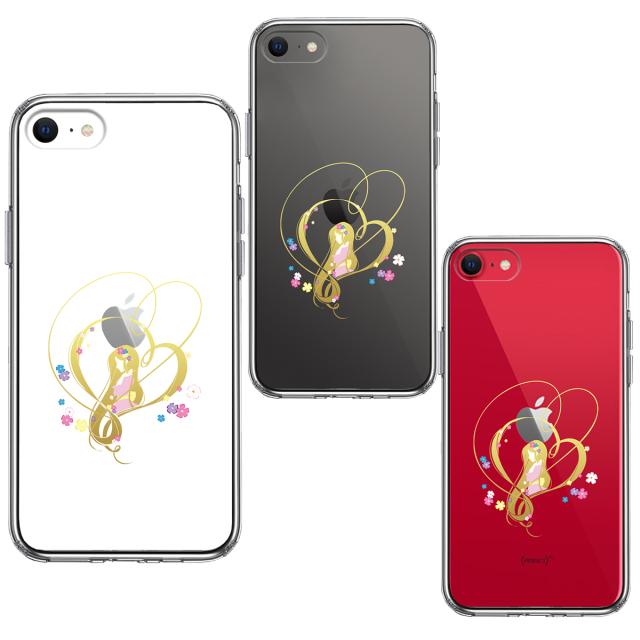 iPhoneSE ケース 第3世代 第2世代 クリア ラプンツェル 花 スマホケース 側面ソフト 背面ハード ハイブリッド 送料無料-1
