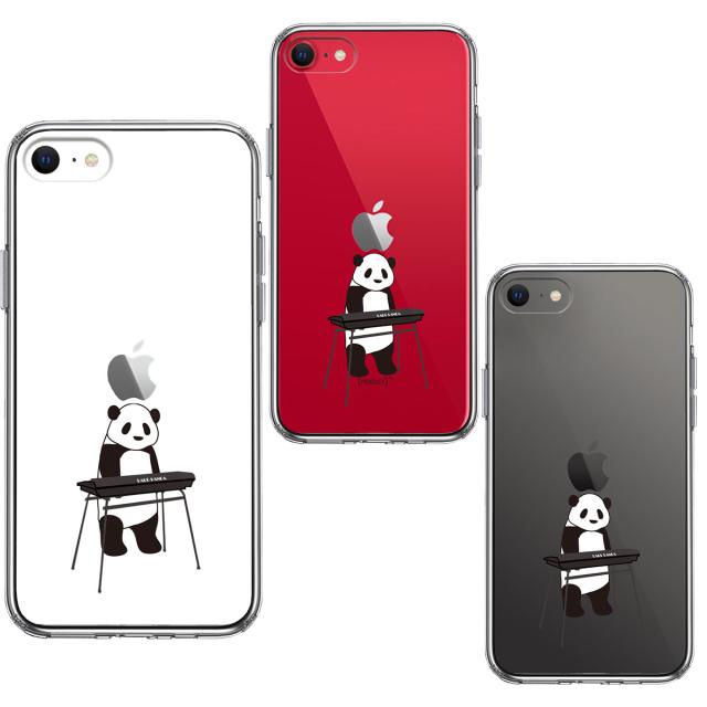 iPhoneSE ケース 第3世代 第2世代 クリア キーボード パンダ スマホケース 側面ソフト 背面ハード ハイブリッド 送料無料-1