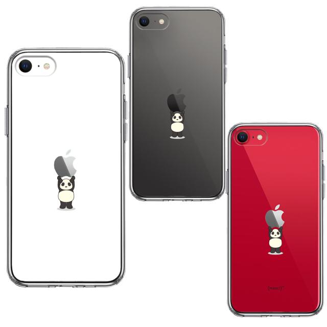 iPhoneSE ケース 第3世代 第2世代 クリア パンダ 重量挙げ 並感 スマホケース 側面ソフト 背面ハード ハイブリッド 送料無料-1