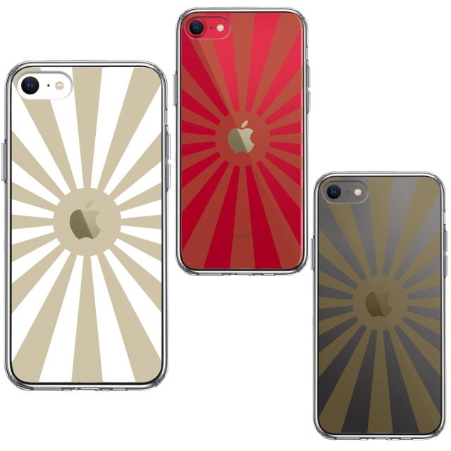 iPhoneSE ケース 第3世代 第2世代 クリア 旭日旗 太陽 日本 スマホケース 側面ソフト 背面ハード ハイブリッド 送料無料-1