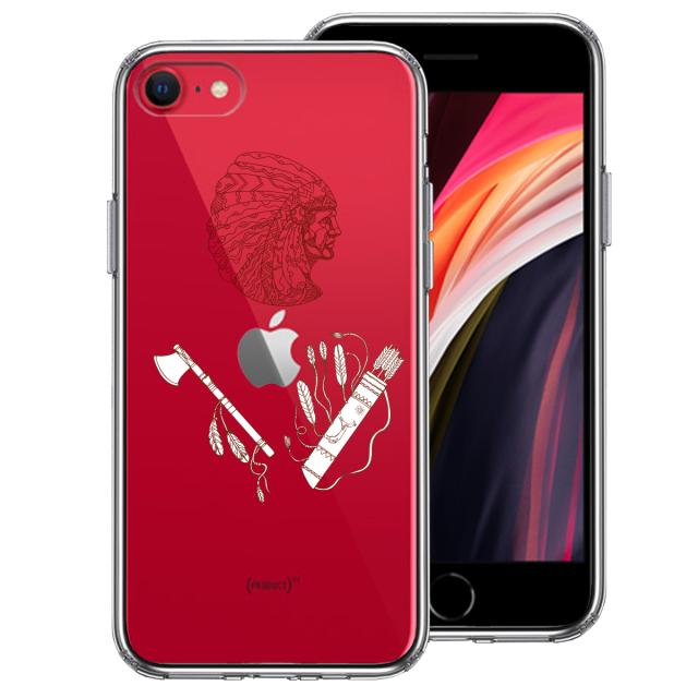 iPhoneSE ケース 第3世代 第2世代 クリア ネイティブアメリカン スマホケース 側面ソフト 背面ハード ハイブリッド 送料無料-0