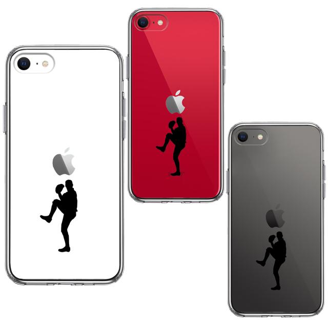 iPhoneSE ケース 第3世代 第2世代 クリア 野球 ピッチャー スマホケース 側面ソフト 背面ハード ハイブリッド 送料無料-1