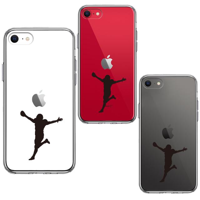 iPhoneSE ケース 第3世代 第2世代 クリア タッチダウン 歓喜 スマホケース 側面ソフト 背面ハード ハイブリッド 送料無料-1