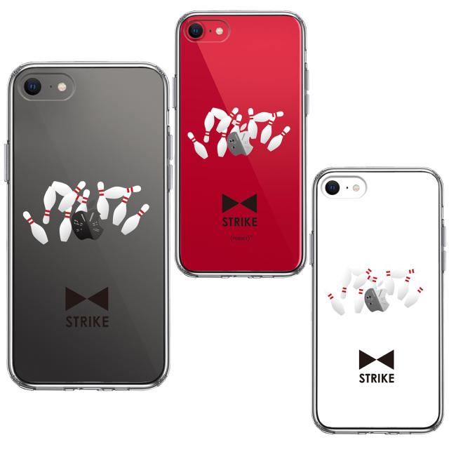 iPhoneSE ケース 第3世代 第2世代 クリア ボウリング スマホケース 側面ソフト 背面ハード ハイブリッド 送料無料-1