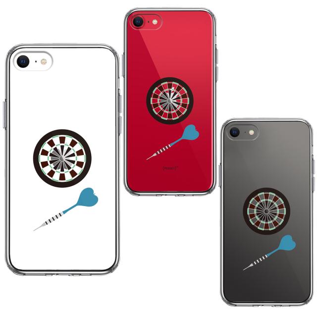 iPhoneSE ケース 第3世代 第2世代 クリア ダーツ ダーツボード スマホケース 側面ソフト 背面ハード ハイブリッド 送料無料-1
