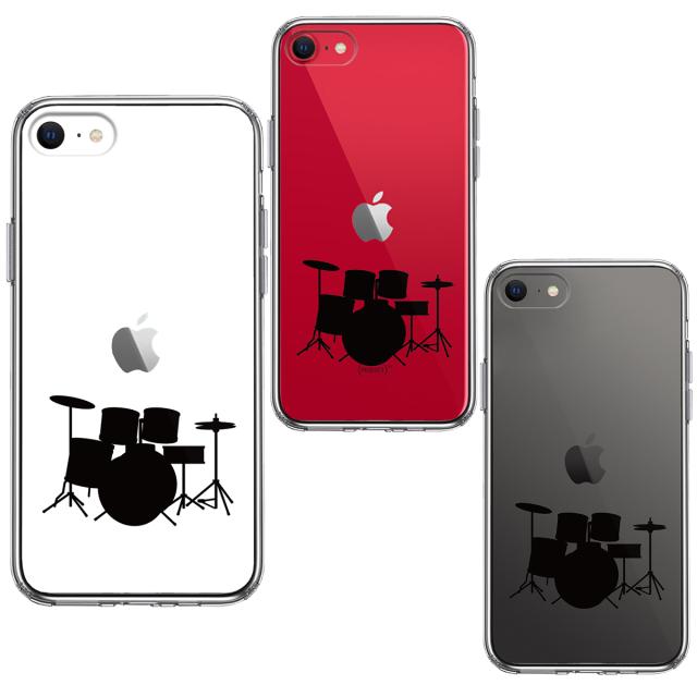 iPhoneSE ケース 第3世代 第2世代 クリア ドラム スマホケース 側面ソフト 背面ハード ハイブリッド 送料無料-1