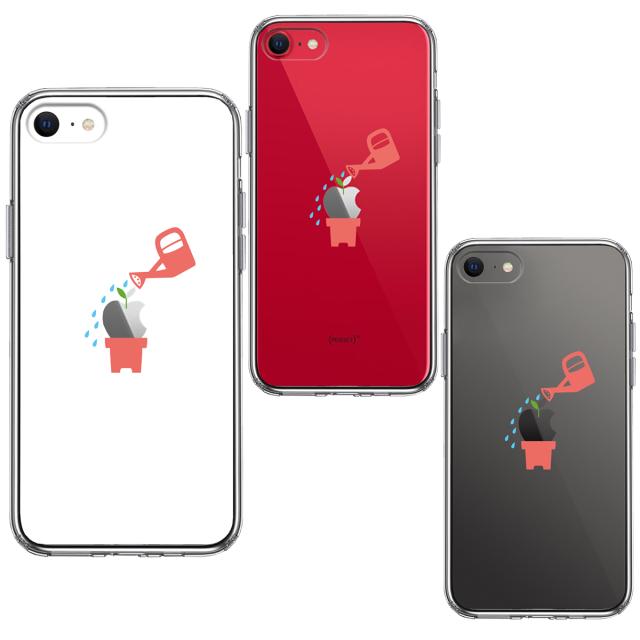 iPhoneSE ケース 第3世代 第2世代 クリア 新芽 スマホケース 側面ソフト 背面ハード ハイブリッド 送料無料-1