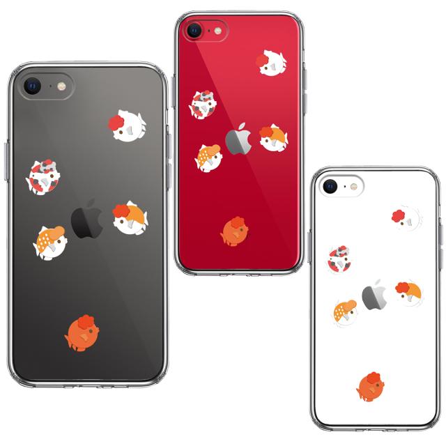 iPhoneSE ケース 第3世代 第2世代 クリア 金魚 らんちゅう スマホケース 側面ソフト 背面ハード ハイブリッド 送料無料-1