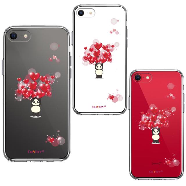 iPhoneSE ケース 第3世代 第2世代 クリア パンダ ハート 重量挙げ 並感 2 スマホケース 側面ソフト 背面ハード ハイブリッド 送料無料-1