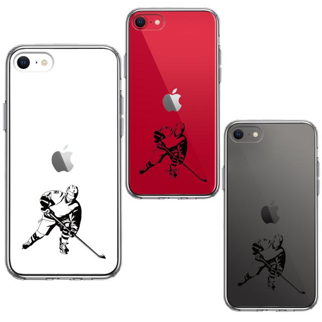 iPhoneSE ケース 第3世代 第2世代 クリア アイスホッケー２ スマホケース 側面ソフト 背面ハード ハイブリッド 送料無料-1