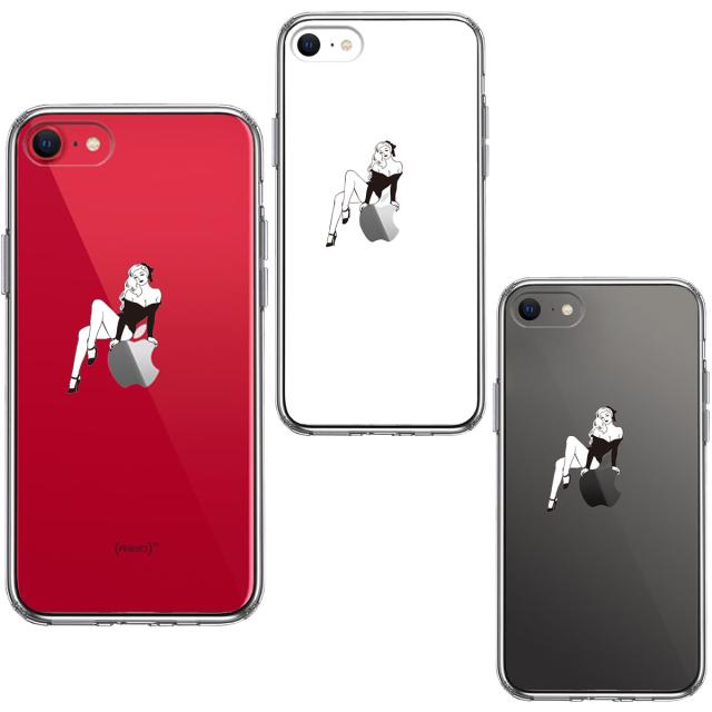 iPhoneSE ケース 第3世代 第2世代 クリア セクシーレディー 2 スマホケース 側面ソフト 背面ハード ハイブリッド 送料無料-1
