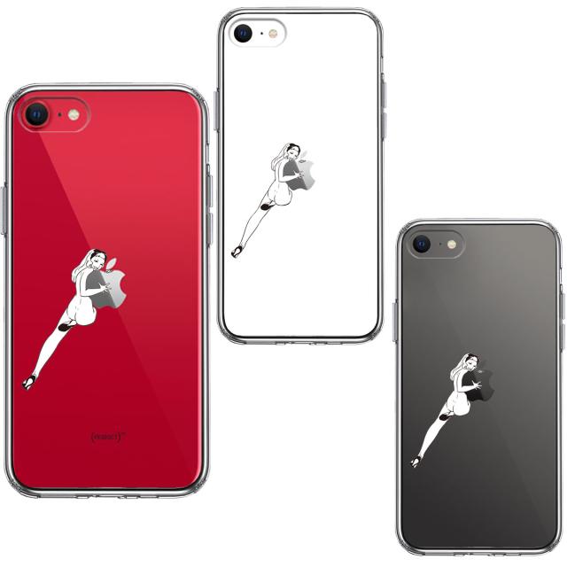 iPhoneSE ケース 第3世代 第2世代 クリア セクシーレディー 1 スマホケース 側面ソフト 背面ハード ハイブリッド 送料無料-1