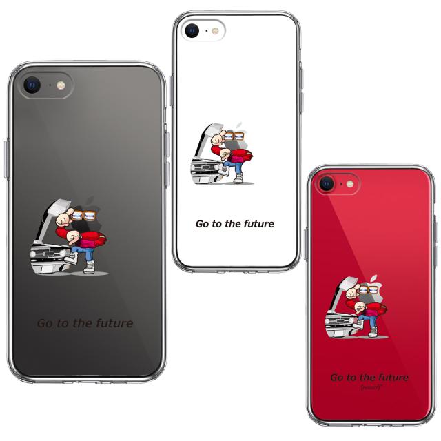 iPhoneSE ケース 第3世代 第2世代 クリア 映画パロディ go to the future スマホケース ハイブリッド 送料無料-1