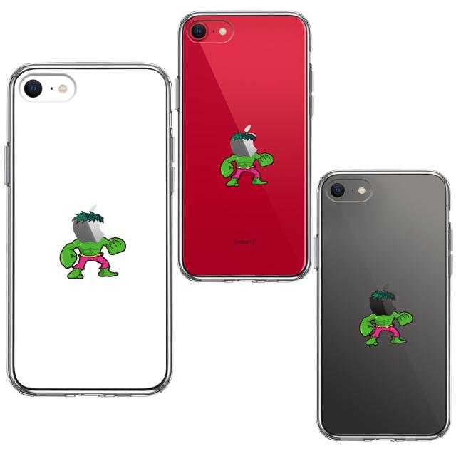 iPhoneSE ケース 第3世代 第2世代 クリア 映画パロディ 超人 スマホケース 側面ソフト 背面ハード ハイブリッド 送料無料-1