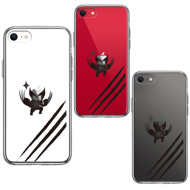 iPhoneSE ケース 第3世代 第2世代 クリア 映画パロディ ヒーロー スマホケース 側面ソフト 背面ハード ハイブリッド 送料無料-1