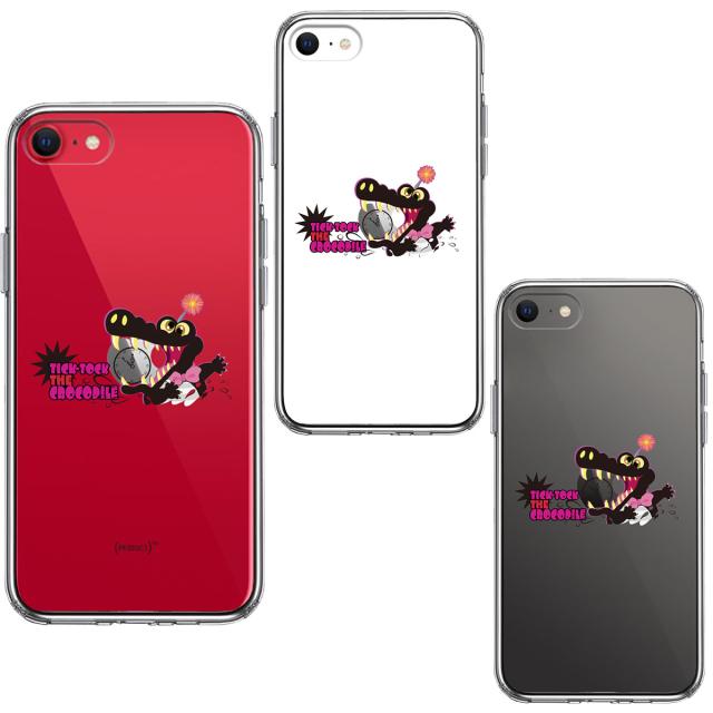 iPhoneSE ケース 第3世代 第2世代 クリア ピーターパン ワニ スマホケース 側面ソフト 背面ハード ハイブリッド 送料無料-1