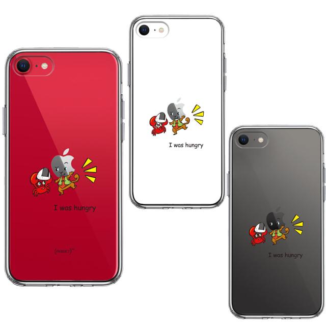 iPhoneSE ケース 第3世代 第2世代 クリア 猿 サル 蟹 カニ 合戦 腹減った スマホケース 側面ソフト 背面ハード ハイブリッド 送料無料-1
