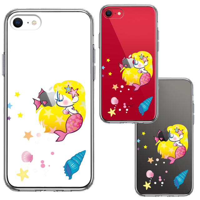 iPhoneSE ケース 第3世代 第2世代 クリア Young mermaid 1 スマホケース 側面ソフト 背面ハード ハイブリッド 送料無料-1