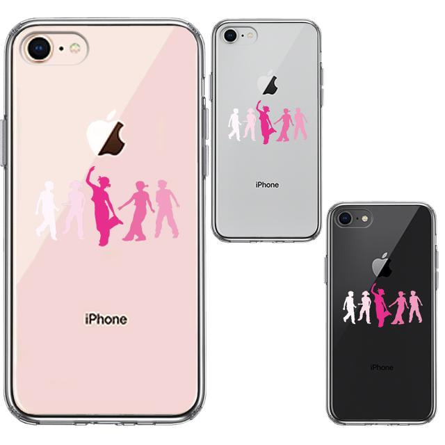iPhone7 iPhone8 ケース クリア Dance will ダンス スマホケース 側面ソフト 背面ハード ハイブリッド 送料無料-1