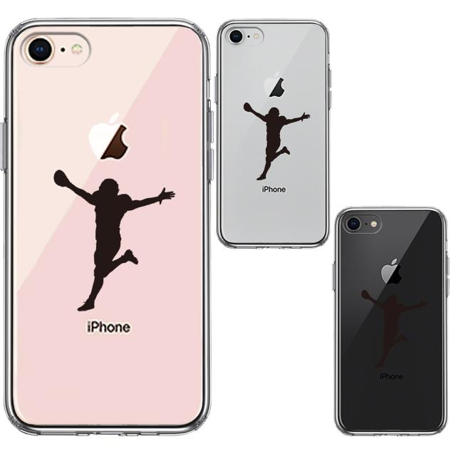 iPhone7 iPhone8 ケース クリア タッチダウン 歓喜 スマホケース 側面ソフト 背面ハード ハイブリッド 送料無料-1