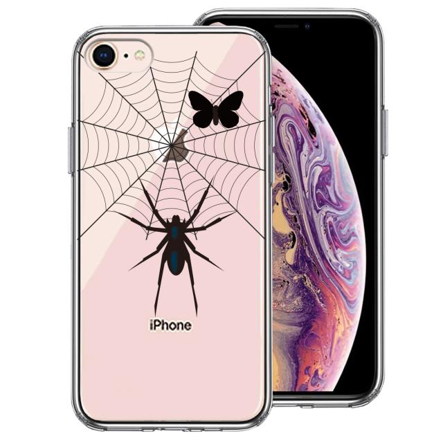 iPhone8 ケース クリア スパイダー スマホケース 側面ソフト 背面ハード ハイブリッド 送料無料-0