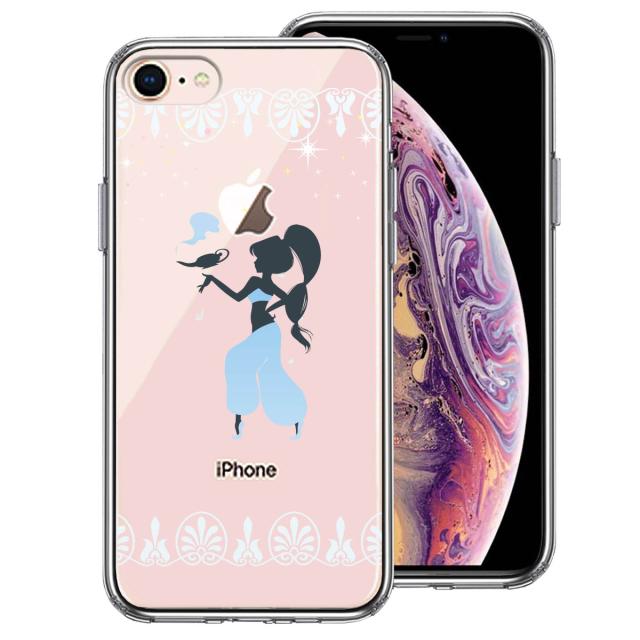 iPhone8 ケース クリア ファンタジーシリーズ アラジン ブルー スマホケース 側面ソフト 背面ハード ハイブリッド 送料無料-1