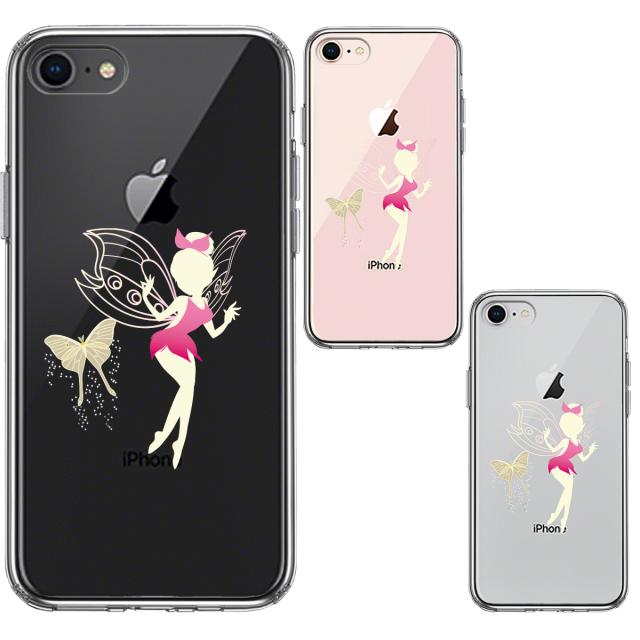 iPhone7 iPhone8 ケース クリア ピーターパン 妖精 3 スマホケース 側面ソフト 背面ハード ハイブリッド 送料無料-1