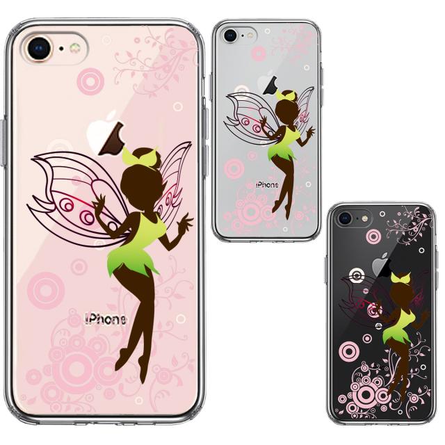 iPhone7 iPhone8 ケース クリア ピーターパン 妖精 1 スマホケース 側面ソフト 背面ハード ハイブリッド 送料無料-1