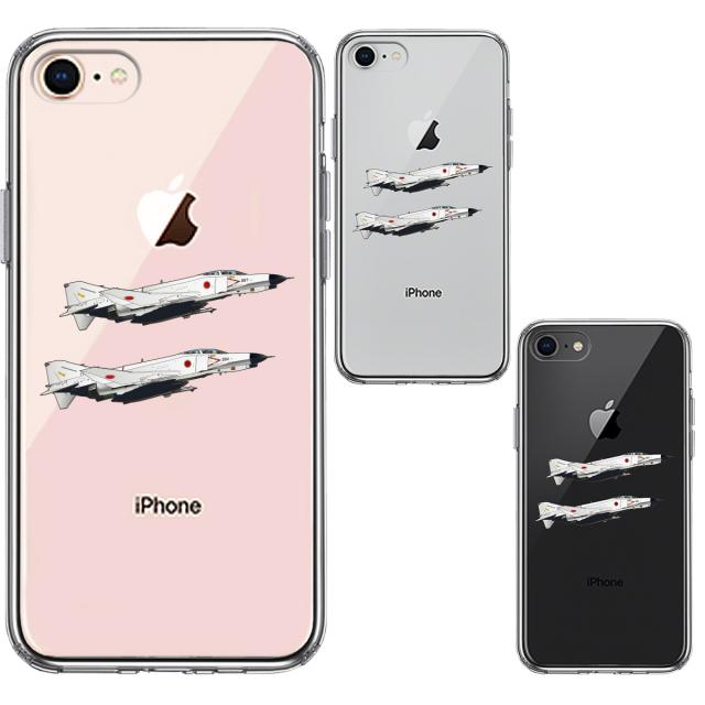 iPhone7 iPhone8 ケース クリア F-4EJ改 ファントム2 戦闘機 スマホケース 側面ソフト 背面ハード ハイブリッド 送料無料-1
