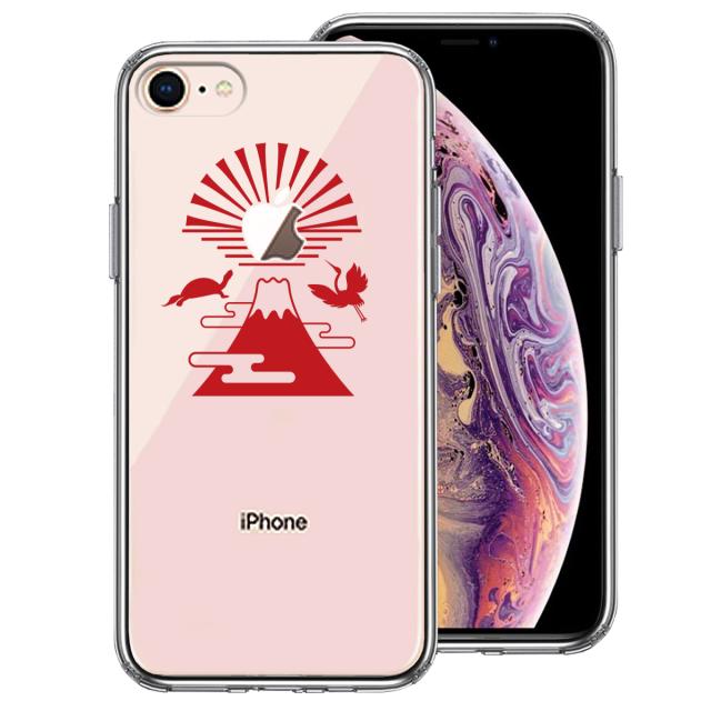 iPhone8 ケース クリア 富士山 初日の出 スマホケース 側面ソフト 背面ハード ハイブリッド 送料無料-0