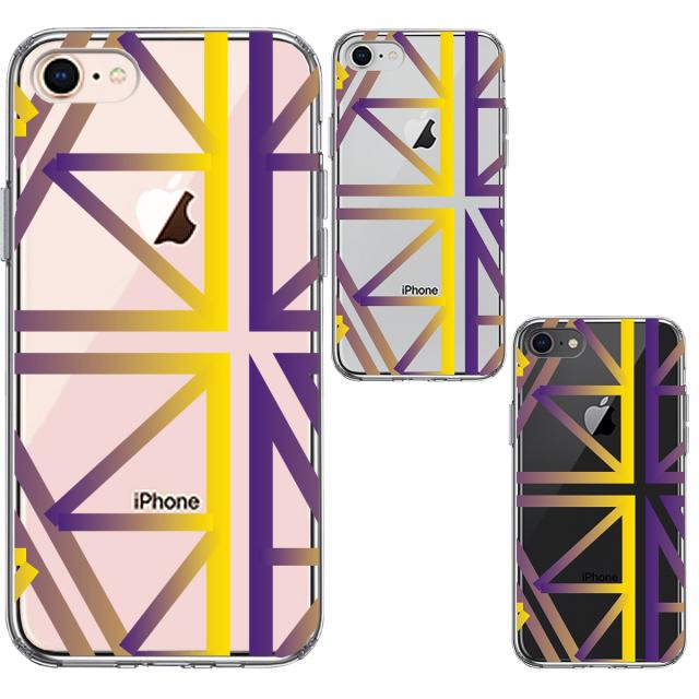 iPhone7 iPhone8 ケース クリア 幾何学 スマホケース 側面ソフト 背面ハード ハイブリッド 送料無料-1