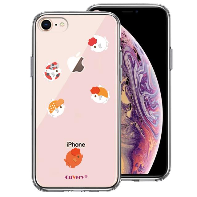 iPhone7 iPhone8 ケース クリア 金魚 らんちゅう スマホケース 側面ソフト 背面ハード ハイブリッド 送料無料-0