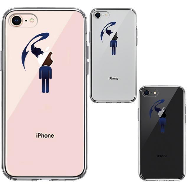 iPhone8 ケース クリア 頭部 寄生 生物 スマホケース 側面ソフト 背面ハード ハイブリッド 送料無料-1