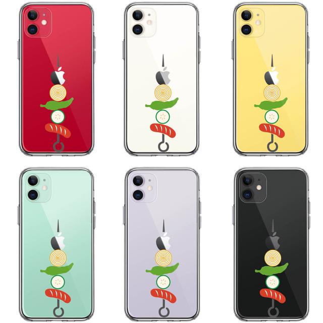 iPhone11 ケース クリア カバー BBQ バーベキュー スマホケース 側面ソフト 背面ハード ハイブリッド 送料無料-1