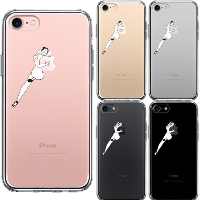 iPhone7 ケース クリア セクシーレディー 1 スマホケース 側面ソフト 背面ハード ハイブリッド 送料無料-1