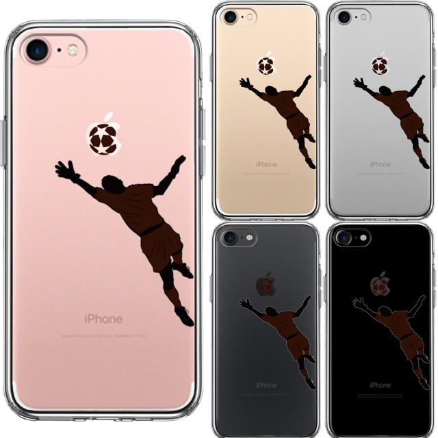 iPhone7 ケース クリア サッカー スーパーセーブ スマホケース 側面ソフト 背面ハード ハイブリッド 送料無料-1