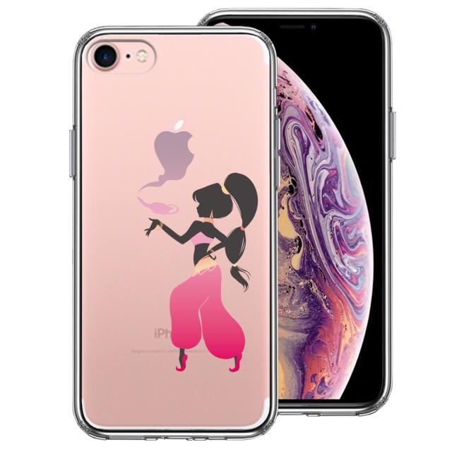 iPhone7 ケース クリア ファンタジーシリーズ アラジン ピンク スマホケース 側面ソフト 背面ハード ハイブリッド 送料無料-0