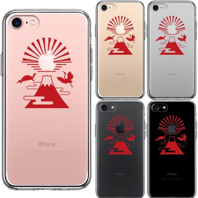 iPhone7 ケース クリア 富士山 初日の出 スマホケース 側面ソフト 背面ハード ハイブリッド 送料無料-1
