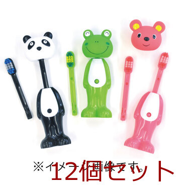 バウンスアップ歯ブラシ 替えブラシ付き パンダ 1本+1本 12個セット 送料無料-3