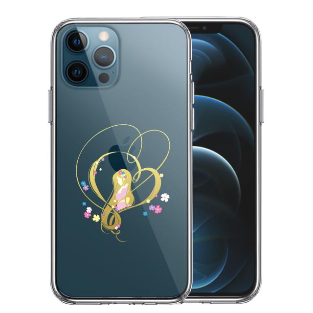 iPhone12Pro ケース クリア ラプンツェル 花 スマホケース 側面ソフト 背面ハード ハイブリッド 送料無料-0
