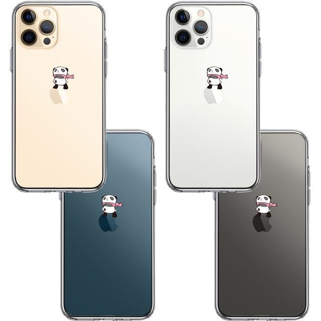 iPhone12Pro ケース クリア さすらい パンダ スマホケース 側面ソフト 背面ハード ハイブリッド 送料無料-1