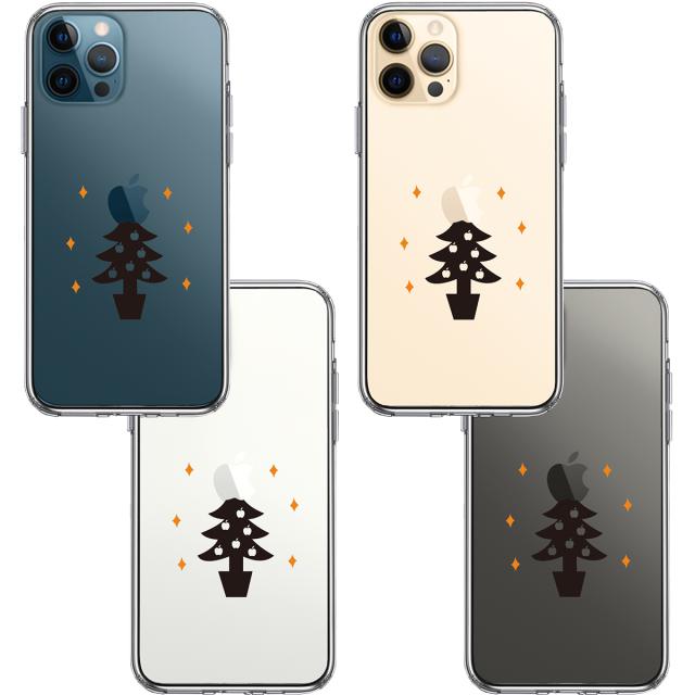 iPhone12Pro ケース クリア Christmas tree クリスマス スマホケース 側面ソフト 背面ハード ハイブリッド 送料無料-1