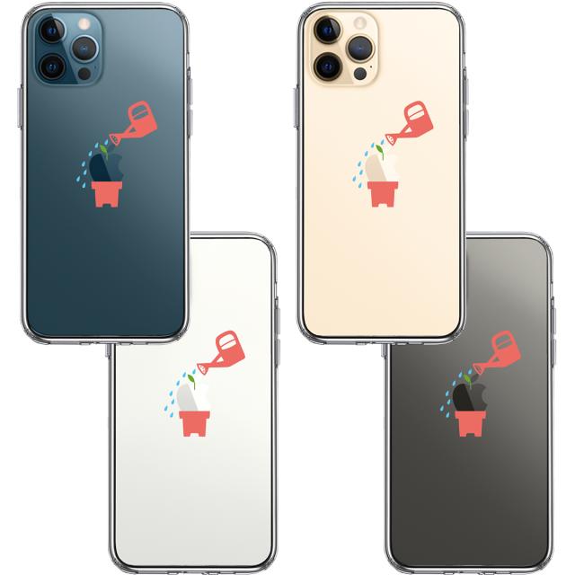 iPhone12Pro ケース クリア 新芽 スマホケース 側面ソフト 背面ハード ハイブリッド 送料無料-1